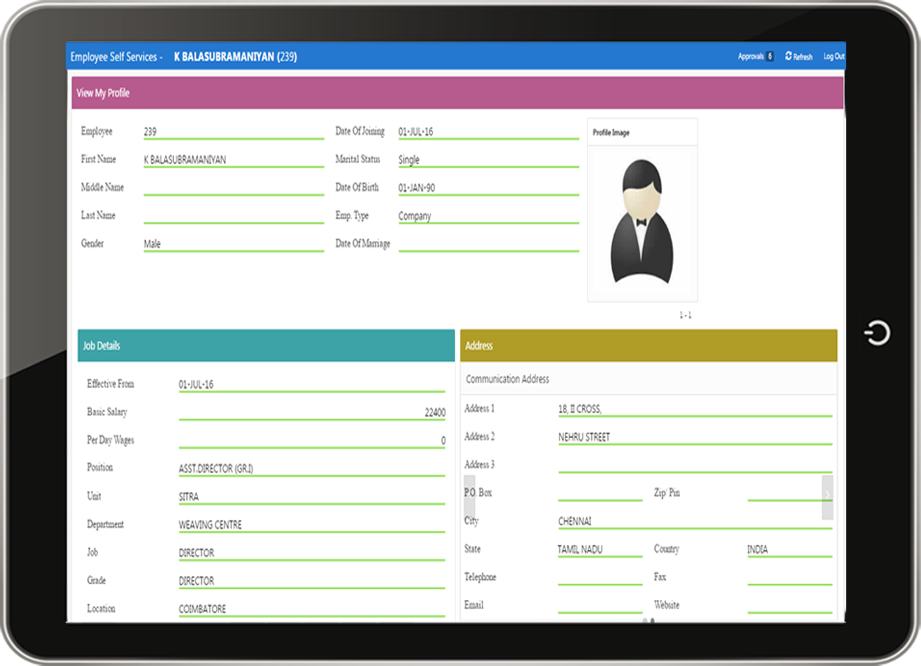 hr and payroll management for share workload in ERP
